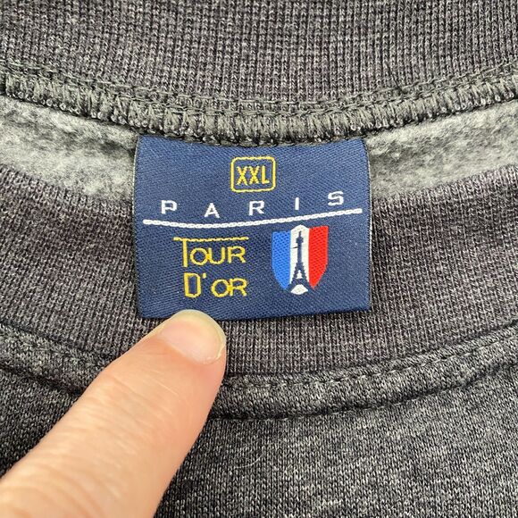 Paris Tour D'Or Ile De France Sweatshirt Mens XXL Gray Pullover Embroidered - Picture 5 of 10